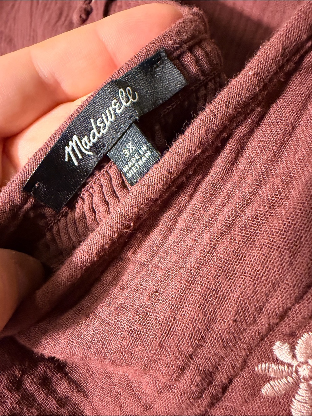 Madewell Dusty Rose Floral Gauze Tunic Top - Picture 8 of 8